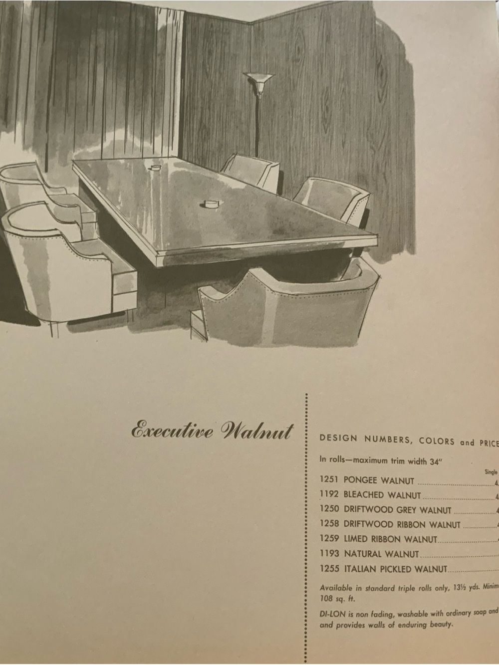 Vintage 1950’s Schumacher Di-Lon Wallpaper Sample Book MCM  16 3/8x16 1/2x3/4 - Picture 8 of 16